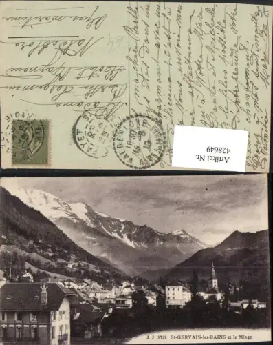 428649,Rhone-Alpes Haute-Savoie St-Gervais-les-Bains et le Miage Totale Bergkulisse