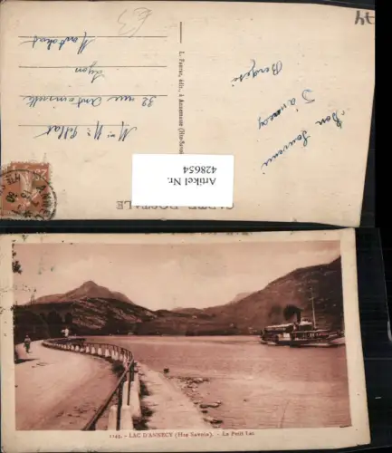 428654,Rhone-Alpes Haute-Savoie Lac d'Annecy Le Petit Lac See Dampfer