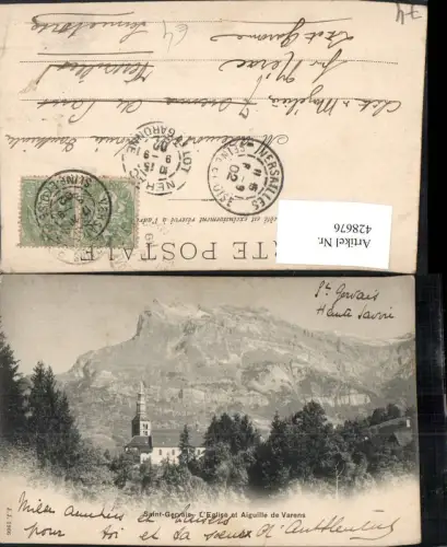 428676,Rhone-Alpes Haute-Savoie Saint-Gervais L'Eglise et Aiguille de Varens Kirche
