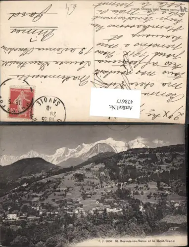 428677,Rhone-Alpes Haute-Savoie St. Gervais-les-Bains et le Mont-Blanc Totale Bergkulisse