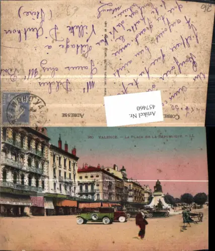 457460,Rhone-Alpes Drome Valence Place de la Republique Platz