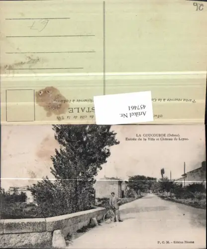 457461,Rhone-Alpes Drome La Coucourde Entree Ville et Chateau Leyne Fahrrad