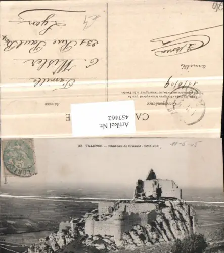 457462,Rhone-Alpes Drome Valence Chateau Crussol Schlossruine