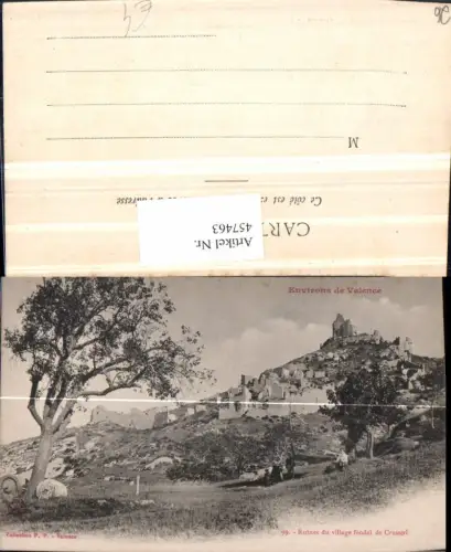 457463,Rhone-Alpes Drome Valence Ruines du village Ruine