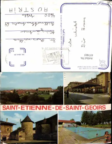 457465,Rhone-Alpes Isere Saint-Etienne-de-Saint-Geoirs Totale Freibad Mehrbildkarte