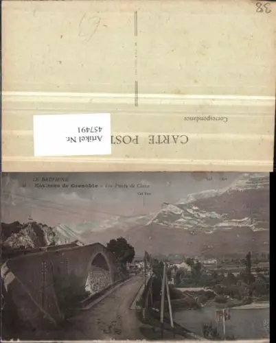 457491,Rhone-Alpes Isere Grenoble Ponts de Claix Brücken Bergkulisse