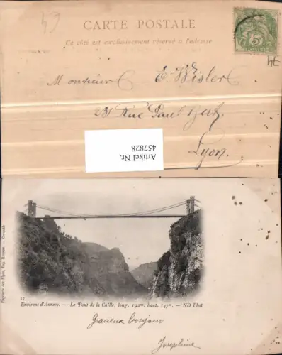 457828,Rhone-Alpes Haute-Savoie Annecy Pont de la Caille Brücke