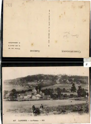 65628,Langres Le Plateau Bauer am feld Heuernte