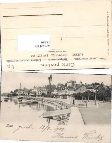 78669,Nyon Hotel Quiac am Ufer 1903