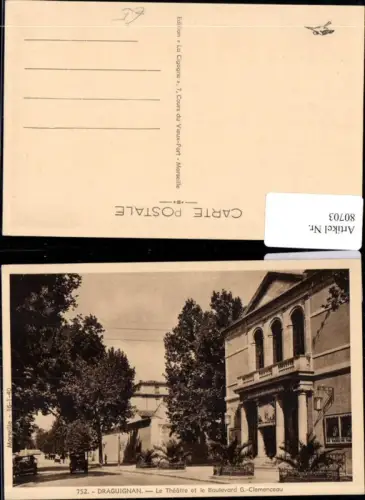 80703,Draguignan Le Theatre et le Boulevard G.-Clemenceau Oldtimer