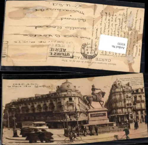 93553,Orleans La Place du Martroi Statue de Jeanne d Arc