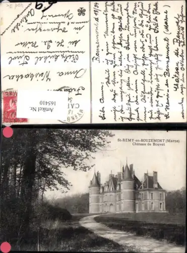 165410,St Remy en Bouzemont Marne Chateau de Bouvet 1934