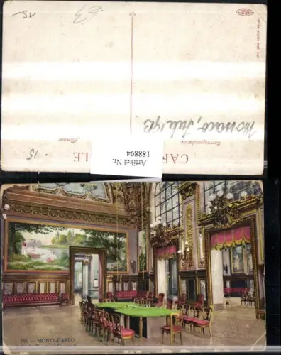 188894,Frankreich Monte-Carlo Salle du Trente-et-Quarante Innenansicht Saal