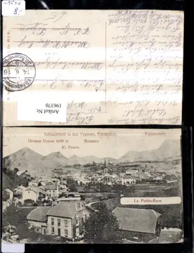 196370,La Petite-Raon Schlachtfeld i. d. Vogesen m. Katzenstein Gr. Donon Moussey Kl. Donon
