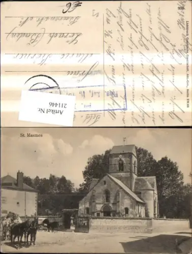 211446,St Masmes Ansicht Kirche Kutsche