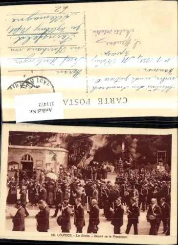 211472,Lourdes La Grotte Depart de la Procession