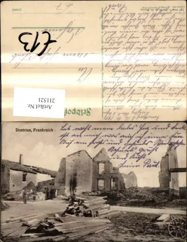 211521,Dontrien Zerstörte Häuser Soldat