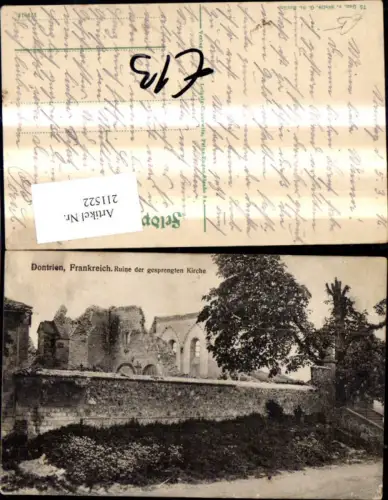 211522,Dontrien Ruine der gesprenten Kirche