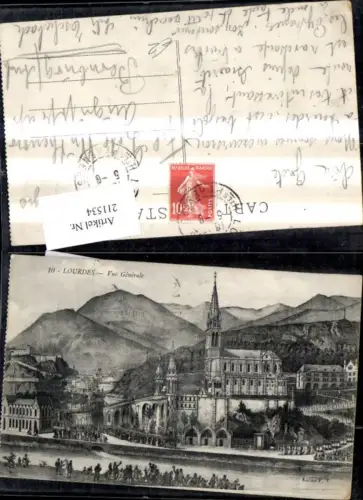 211534,Künstler Ak Lourdes Vue Generale