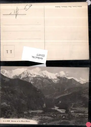 221477,Servoz et le Mont-Blanc Departement Haute-Savoie Bergkulisse