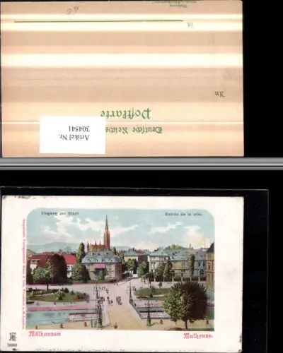 304541,Mühlhausen Mulhouse Teilansicht Eingang zur Stadt Brücke Kirche