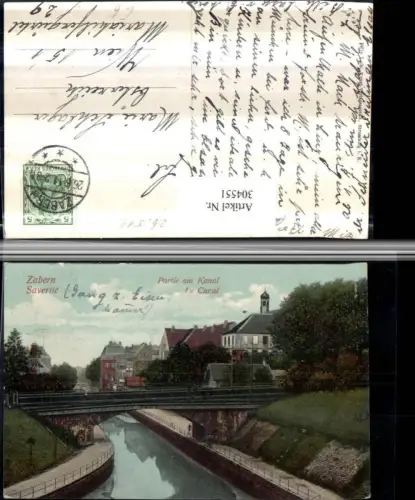 304551,Zabern Saverne Teilansicht Partie am Kanal Brücke