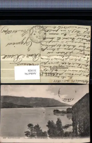 311928,Hautecombe Vue d'ensemble du Lac du Bourget Au fond Aix-les-BAins