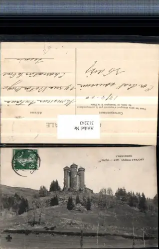 312243,L'Auvergne Cantal Chateau d'Anjony Burg