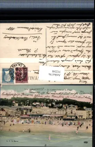 312248,Deauville Le Casino Salon et la Plage Strand