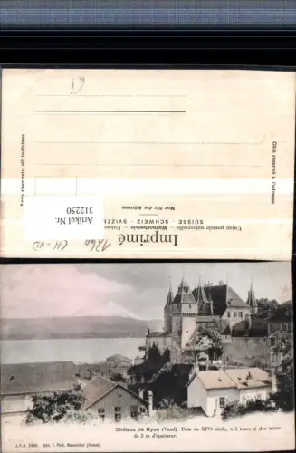 312250,Chateau de Nyon Schloss