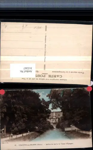 312267,Chalons-sur-Marne Jardins du Jard et la Caisse d'Epargne