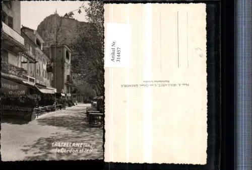 314457,Castellane Le Cordon et le Roc Gasthof Blick zur Kirche Felsen