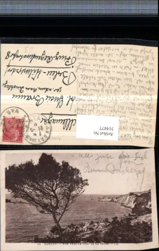 314477,Sanary Vue vers le Fort de la Cride Landschaft Baum