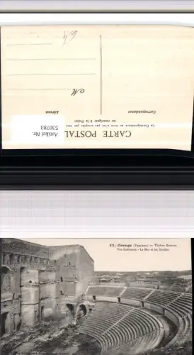 530783,France Orange Vaucluse Theatre Romain Vue Interieure Le Mur et les Gradins