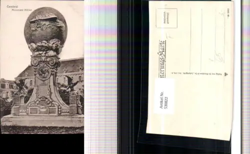 530822,France Cambrai Monument Bleriot Denkmal pub Dr. Trenkler Co 105euro9
