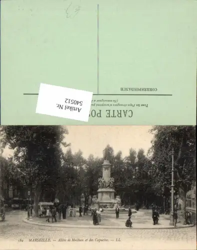 540512,France Marseille – Allées de mailban et des Capucins – LL, Denkmal