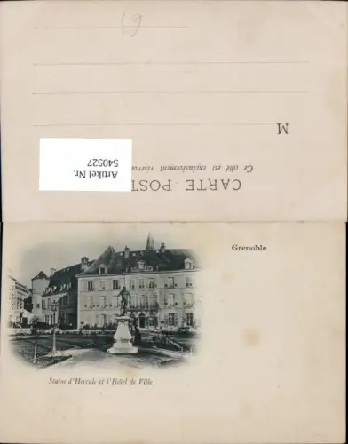 540527,France Grenoble - l'Hotel de Ville Statue d'Hercule