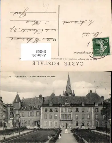 540529,France Grenoble - l'Hotel de Ville er son Jardin, Schloßpark