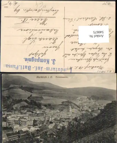 540675 France Markirch i. Elsass Totalansicht WW1 Feldpost Landsturm Inf. Batl. Passau 3 Kompanie