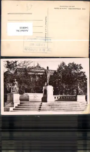 540810 France Foto AK Strasbourg Statue de Goethe pres de l Universite