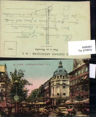 540909 France Paris Le Boulevard des Italiens Automobile