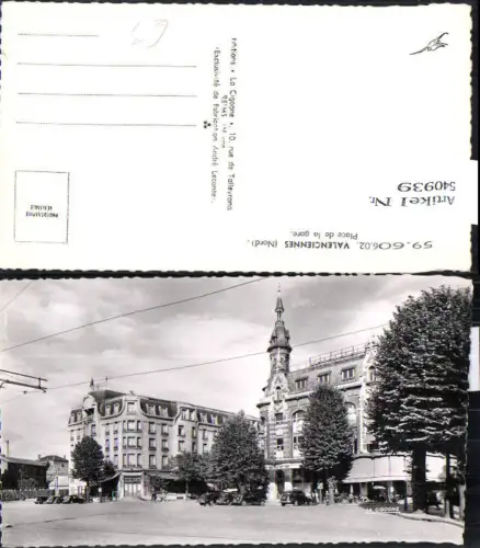 540939 France Foto AK Valenciennes Nord Place de la gare