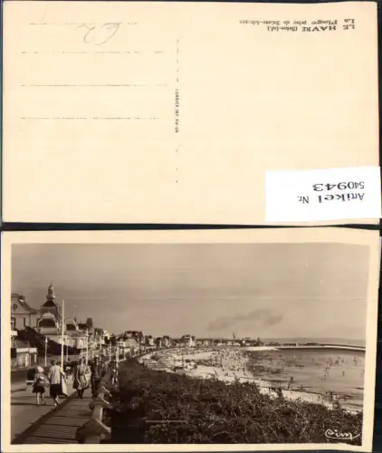 540943 France Le Havre Seine-Inf. La Plage prise de Sainte-Adresse Strand