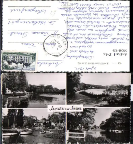 540945 France Mehrbild AK Samois sur Seine Boote