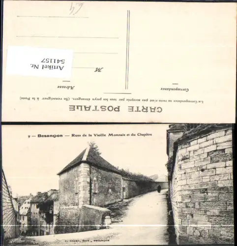 541157 France Besancon Rues de la Vieille Monnaie et du Chapitre