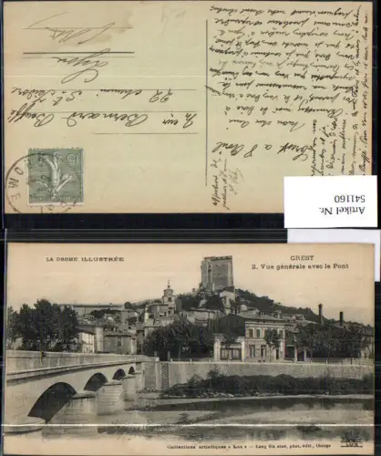 541160 France Crest Vue generale avec le Pont Brücke