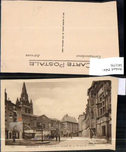 541176 France Grenoble L Eglise Saint-Andre et le Palais de Justice Kirche