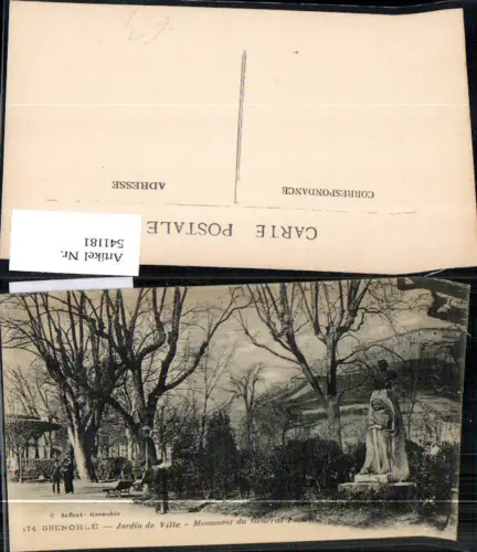 541181 France Grenoble Jardin de Ville Monument du General Fevrier