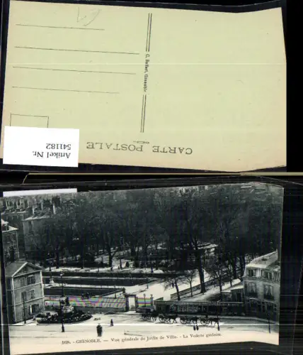 541182 France Grenoble Vue generale du Jardin de Ville La Vedette gauloise Kutsche