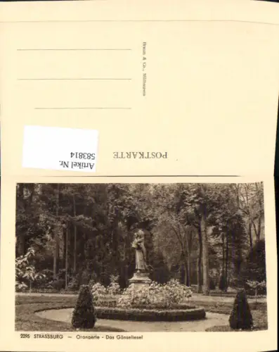 583814,Strasbourg Straßburg Orangerie Das Gänseliesel Statue France